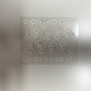 3D Sticker weiss XF 009
